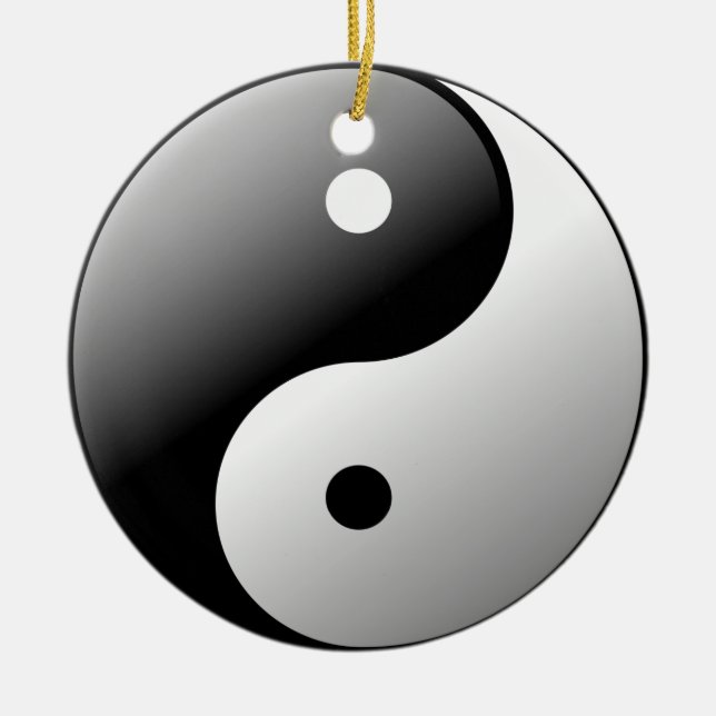 Yin Yang Ceramic Ornament (Front)