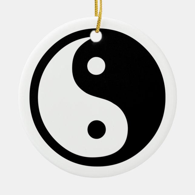 Yin Yang Ceramic Tree Decoration (Front)
