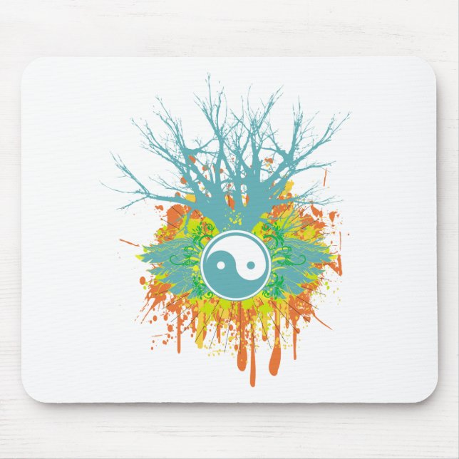 Yin Yang Chaos Mouse Pad (Front)