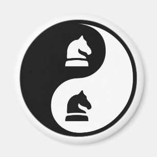 Yin Yang Chess Magnet