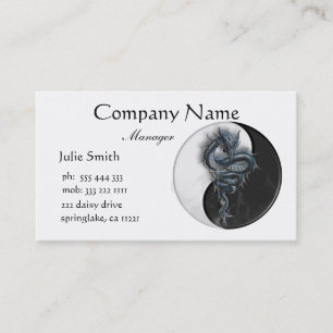 Yin Yang Chinese Dragon Business Card