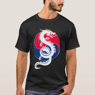 Yin Yang Chinese Dragon Martial Arts Practitioner T-Shirt