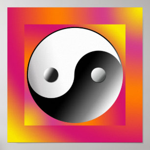 Yin Yang Chinese Symbol Poster