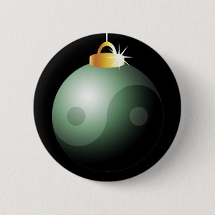 Yin Yang Christmas Ball 6 Cm Round Badge