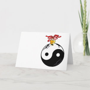 Yin & Yang Christmas Ball Holiday Card