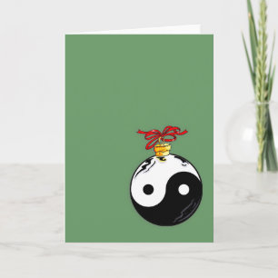 Yin & Yang Christmas Ball Holiday Card