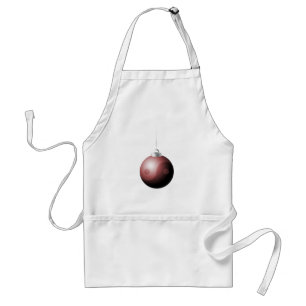 Yin Yang Christmas Ball in Red Standard Apron