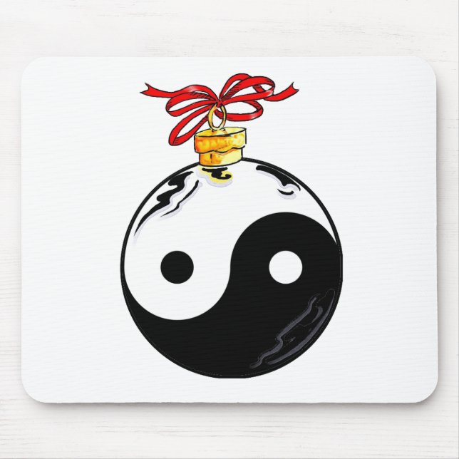 Yin & Yang Christmas Ball Mouse Pad (Front)