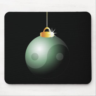 Yin Yang Christmas Ball Mouse Pad