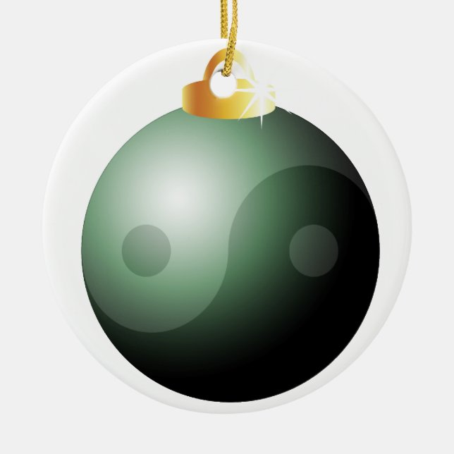 Yin & Yang Christmas Ornament (Front)