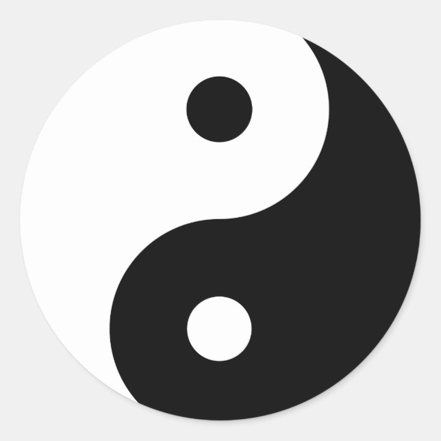 Yin Yang Classic Round Sticker (Front)