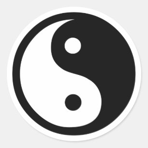 Yin Yang Classic Round Sticker
