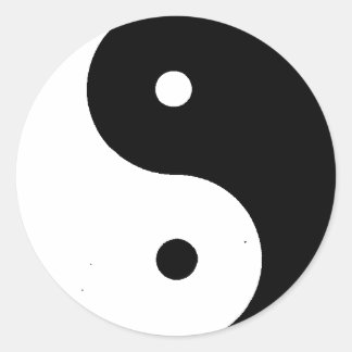 Yin__Yang Classic Round Sticker