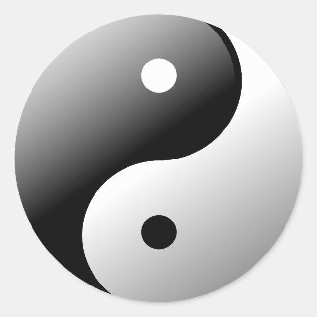 Yin Yang Classic Round Sticker (Front)