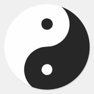 Yin Yang Classic Round Sticker
