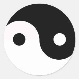 Yin Yang Classic Round Sticker