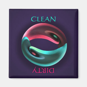 Yin Yang Clean Dirty Dishwasher Magnet