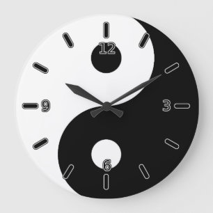 Yin Yang Clock (With Numbers)