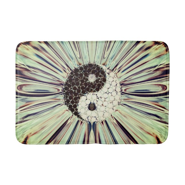 Yin Yang Colour Splash  Bath Mat (Front)