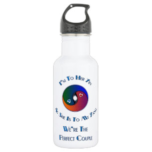 Yin Yang Couple Him To Her Verse 532 Ml Water Bottle