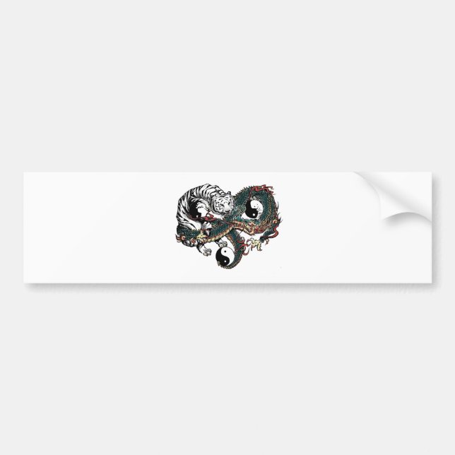 Yin Yang Design Bumper Sticker (Front)