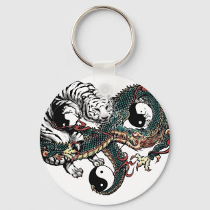 Yin Yang Design Key Ring