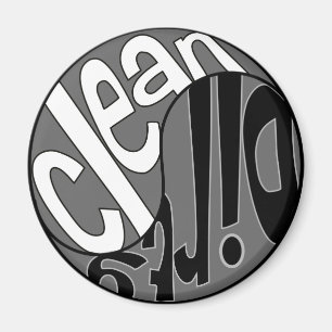 Yin Yang Dirty Clean Dishwasher Magnet White/Black