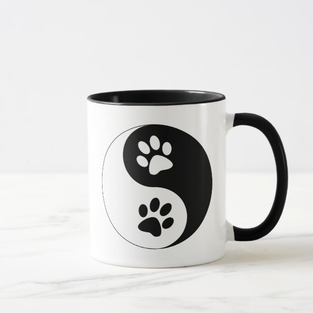 Yin Yang Dog Paws Mug (Right)