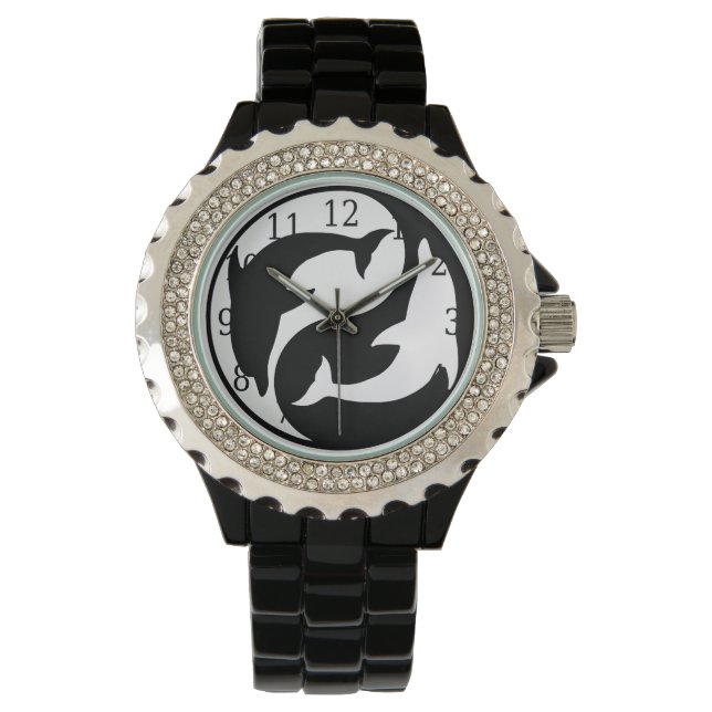 Yin Yang Dolphins Watch (Front)