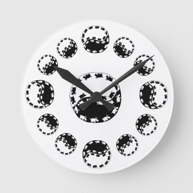 yin yang donkey clock (Front)