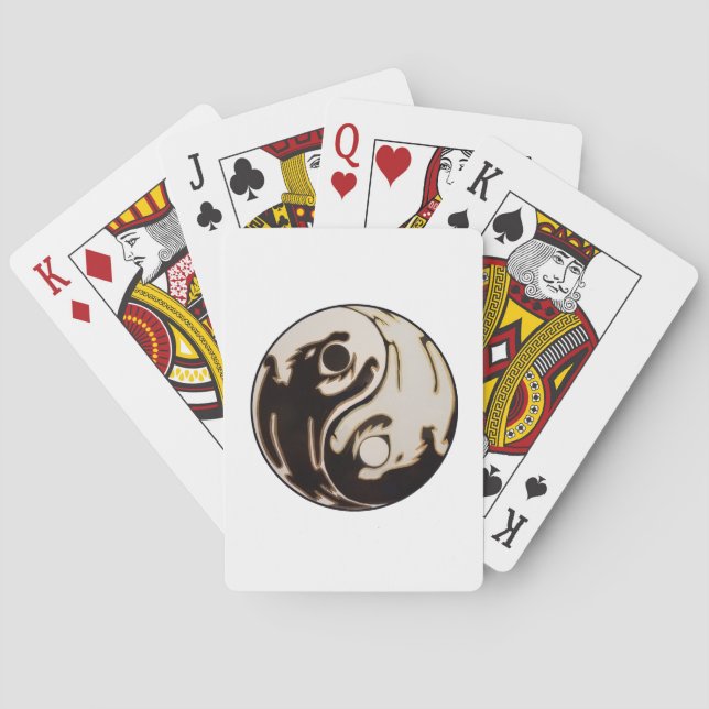 Yin yang Double Dragon Playing Cards (Back)