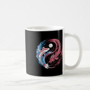 Yin Yang Dragon And Koi Fusion Funny Zen Yoga For Coffee Mug