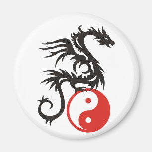 Yin & Yang Dragon Magnet
