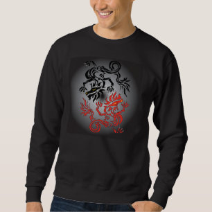 Yin/Yang dragon Moon/sundragon surf Sweatshirt