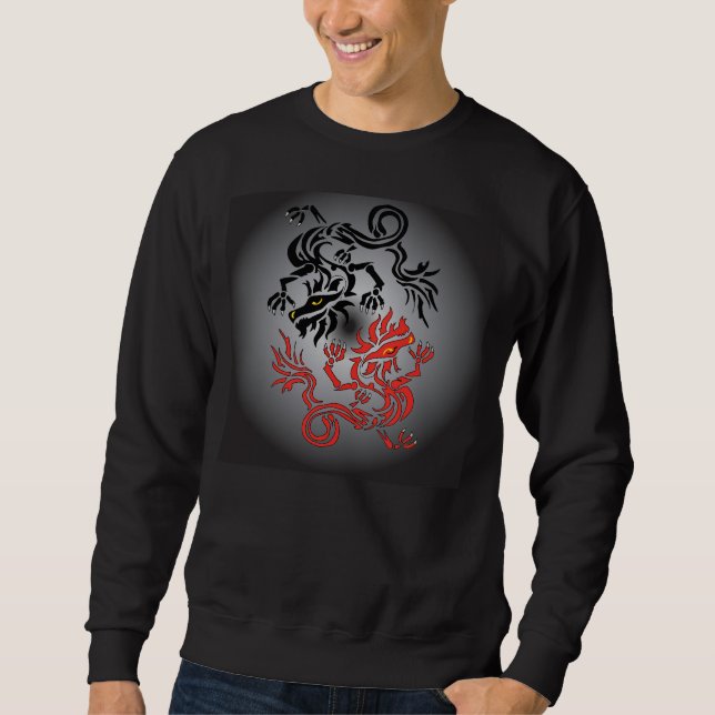 Yin/Yang dragon Moon Sweatshirt (Front)