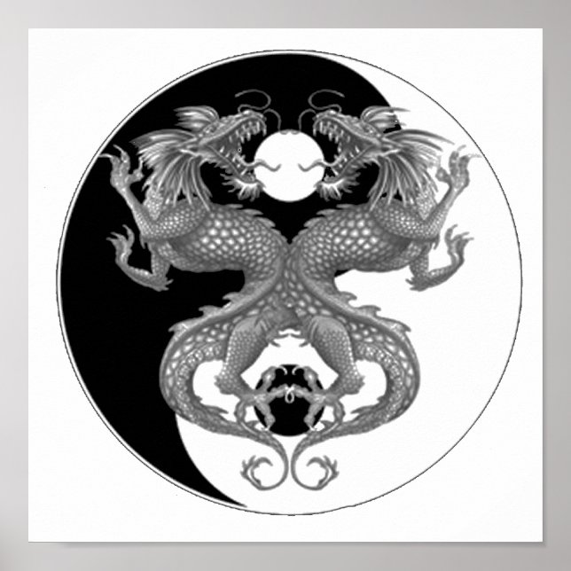 Yin Yang Dragon Poster (Front)