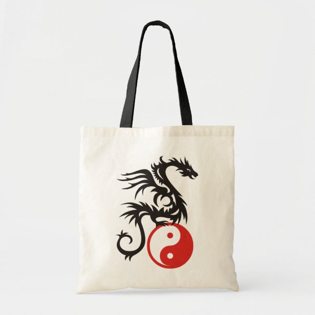 Yin & Yang Dragon Tote Bag (Front)