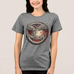 Yin Yang Dragons – Balance of Power and Spirit Tri-Blend Shirt
