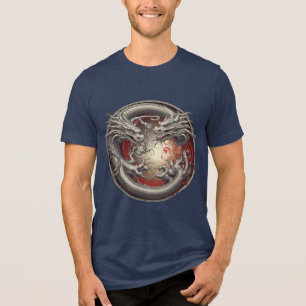 Yin Yang Dragons – Balance of Power and Spirit Tri-Blend Shirt