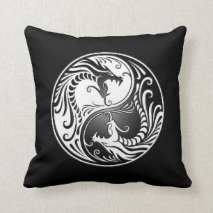 Yin Yang Dragons Cushion