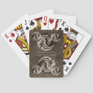 Yin Yang Dragons emblem Playing Cards