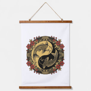Yin Yang Dragons Graphic T-Shirt Hanging Tapestry