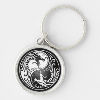Yin Yang Dragons Key Ring