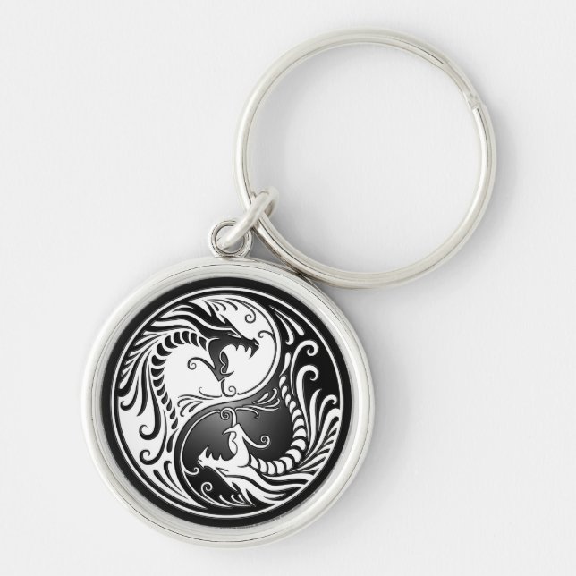 Yin Yang Dragons Key Ring (Front)