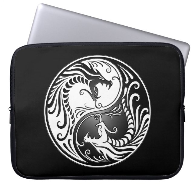 Yin Yang Dragons Laptop Sleeve (Front)