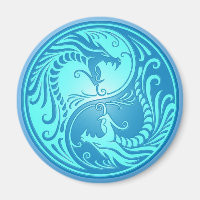 Yin Yang Dragons, light blue