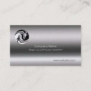 Yin-Yang Dragons on metallic-effect Business Card