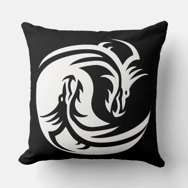 yin yang dragons pillow (Front)