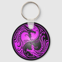 Yin Yang Dragons, purple and black