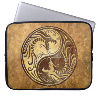 Yin Yang Dragons, stone Laptop Sleeve